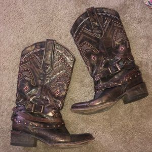 CORRAL BOOTS w| RHINESTONES